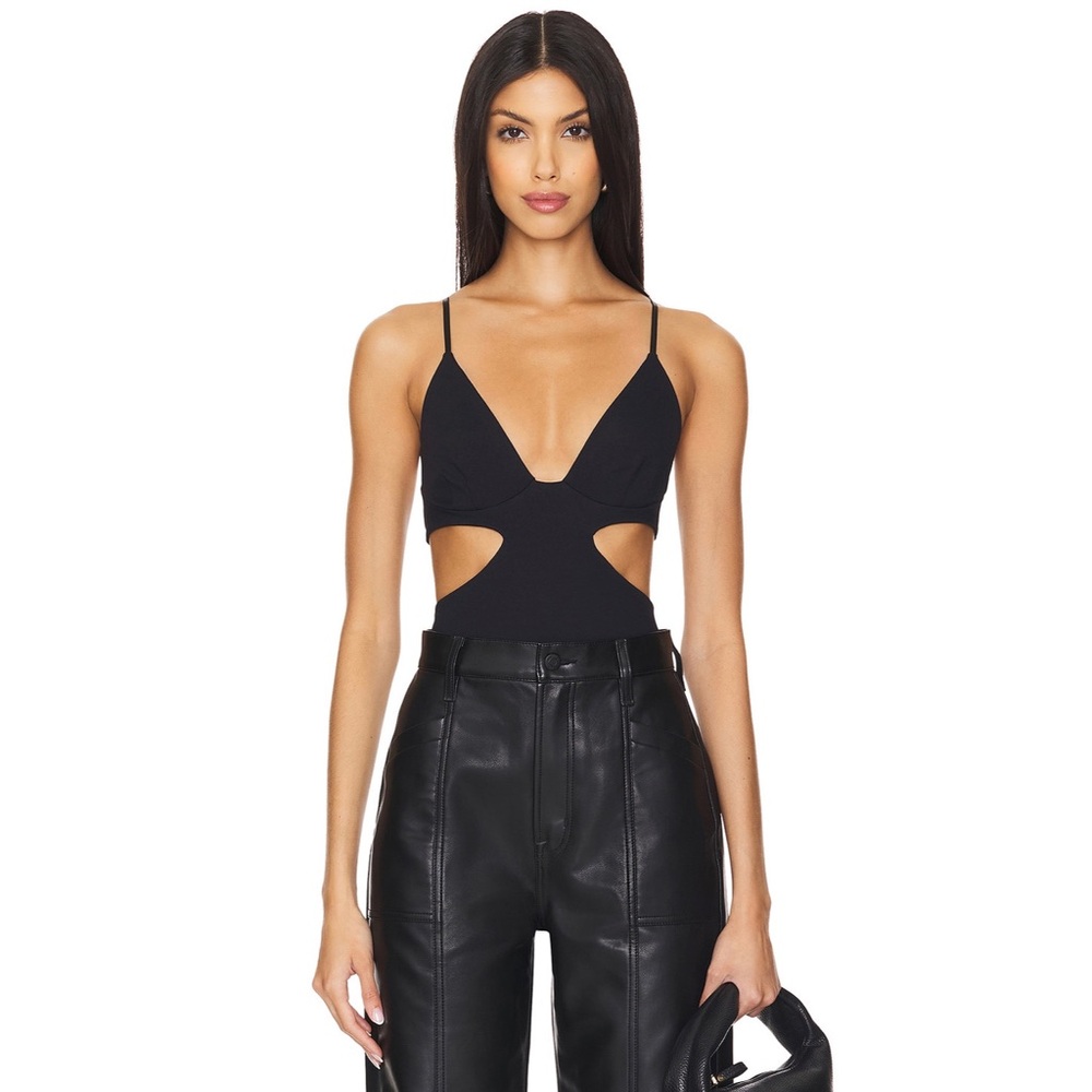 REVOLVE x FREE PEOPLE Intimately FP Love Triangle Bodysuit Black Large NEW NWOT - Picture 9 of 14